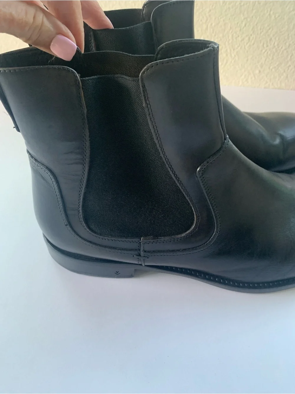 John Varvatos Men's Black Leather Boots Size 11.5